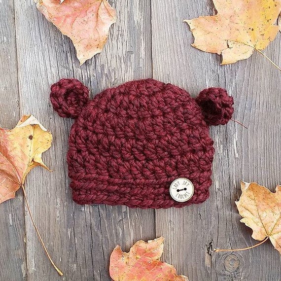 PATTERN: A Beary Cute Hat Chunky Bear Ears Baby Winter Hat Infant and  Toddler Animal Toque Easy Crochet Diy Photography Prop - Etsy
