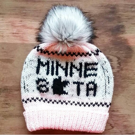 Minnesota Sports Team Ribbed Knit Beanie Hat With Pom Pom - Unisex Winter Cap For Men & Women - View #5