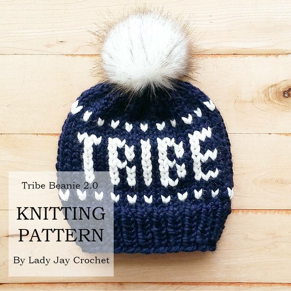 knit hat with words