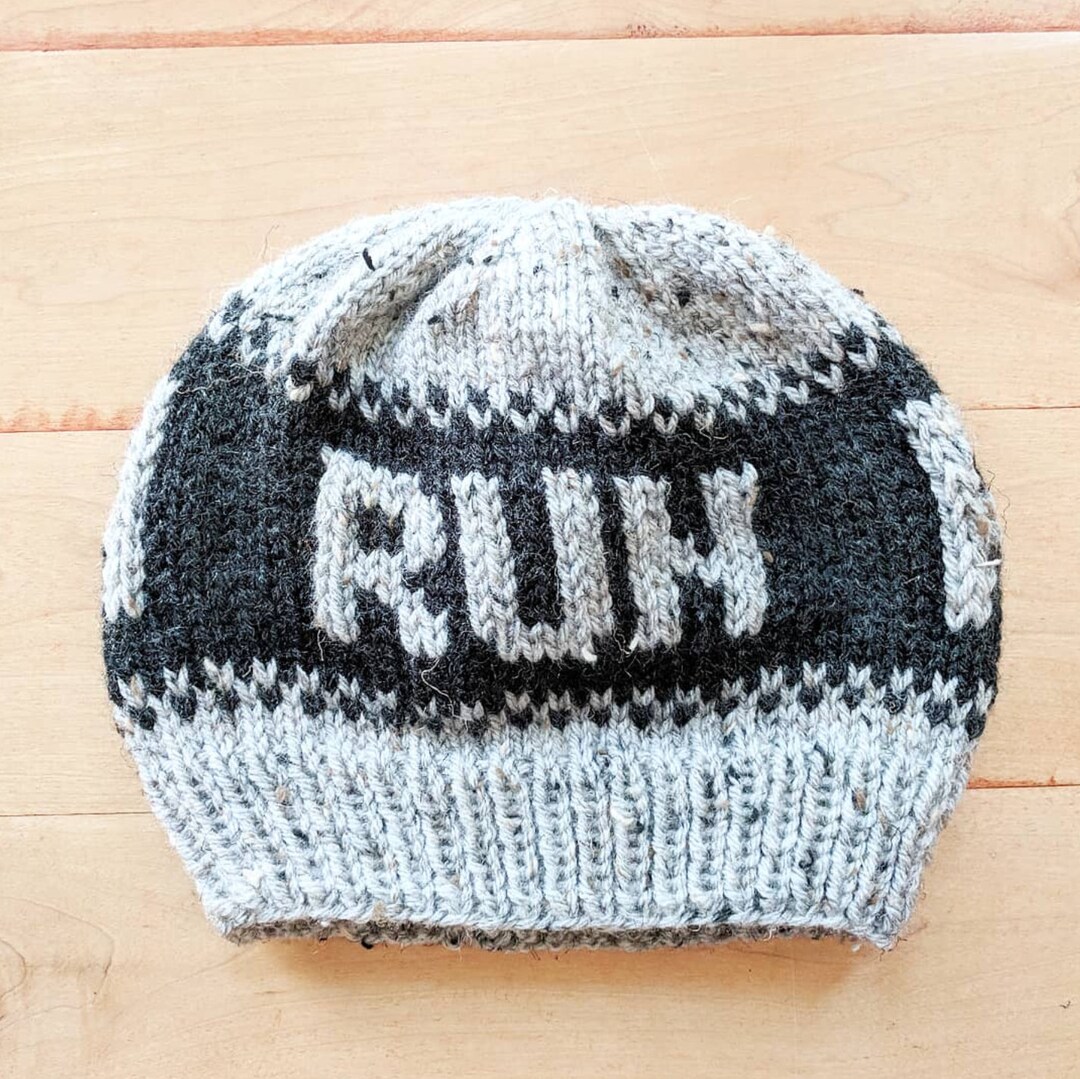 Running Hat Pattern KNITTING PATTERN: Run Beanie | Beanie for Runners | Athletic Knit Hat ...