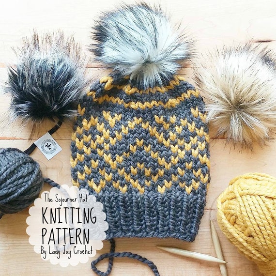 PATTERN: the Sojourner Hat | Chunky Yarn Knit Fair Isle Beanie