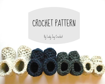 PATTERN: Cabin Booties | Crochet infant slipper shoes | Chunky yarn cozy crochet slipper DIY | Baby shoes | Handmade shoe diy pattern