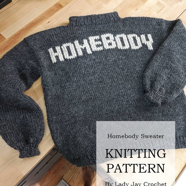 PATTERN: Homebody Sweater | Knit Pullover | Comfy Hygge Knit Sweater | DIY Knitting pattern | Knitting | Monogrammed