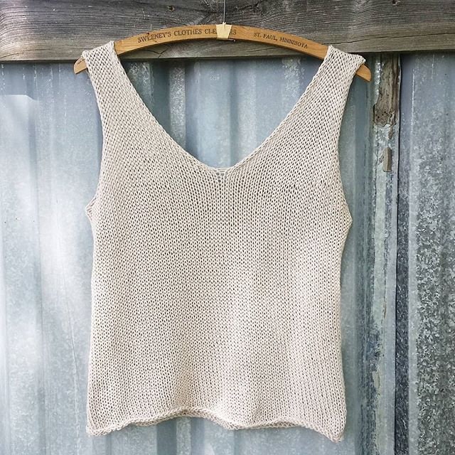 PATTERN: Vivian Vneck Knit Tank Top Open Back Tank Top | Etsy