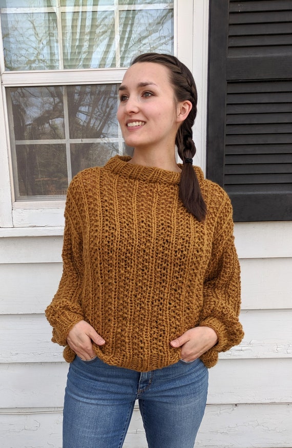 PATTERN: Justyna Jumper Knit Pullover Comfy Hygge Knit Sweater DIY