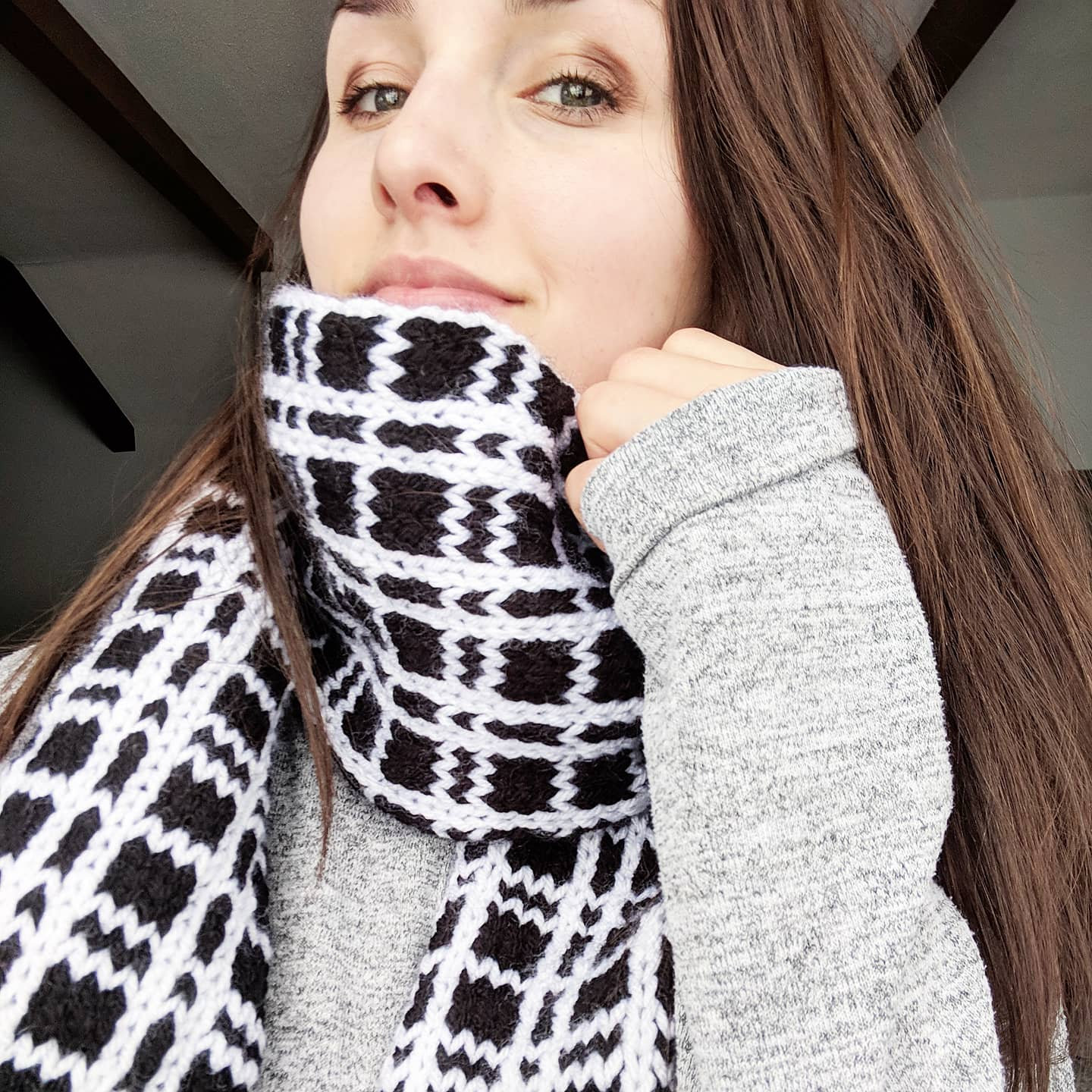 PATTERN: Tartan Plaid Scarf | Stranded Fair Isle Open Ended KNIT