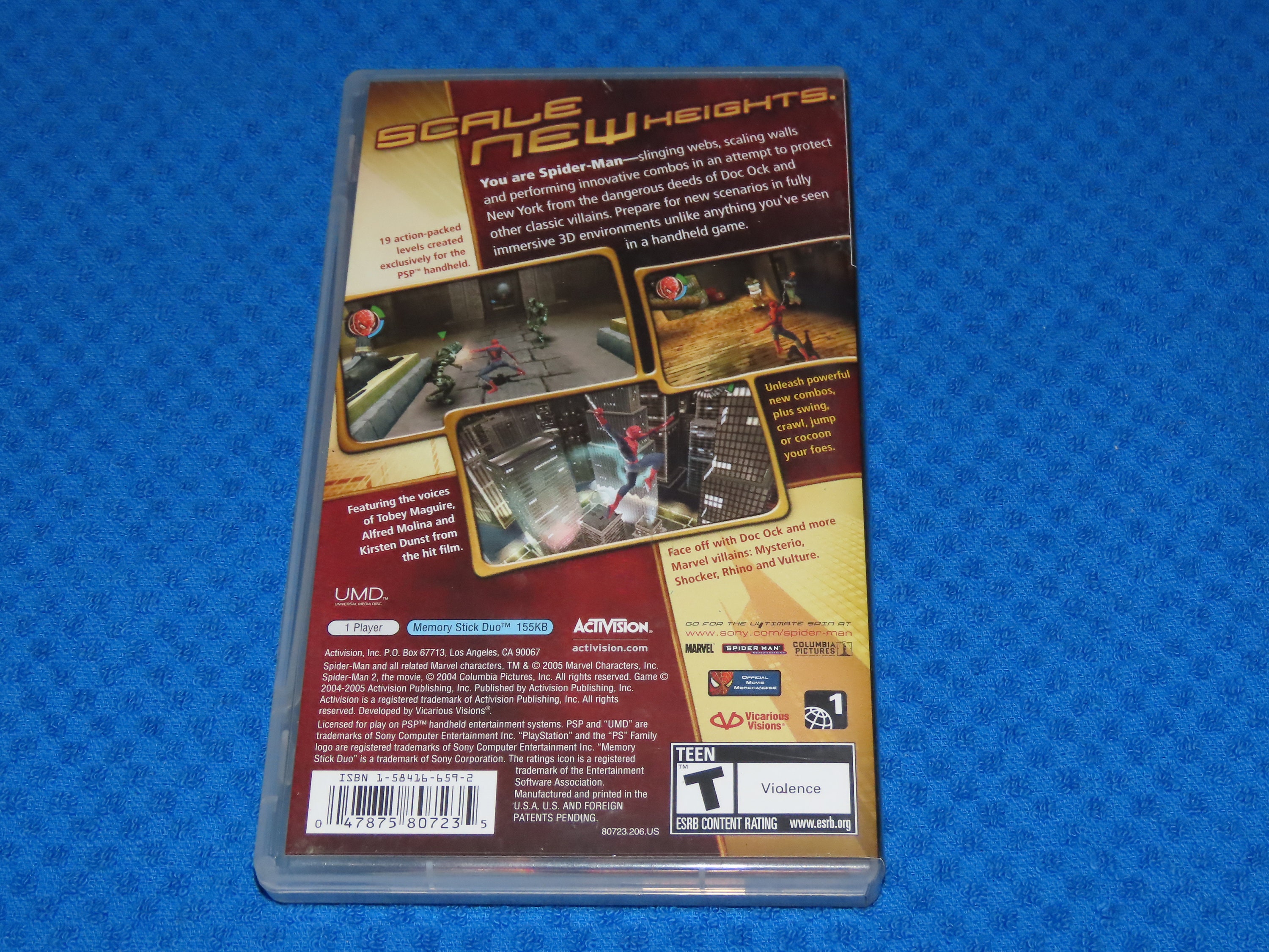 Ps2 Pack Jeu PSP Spider-Man 2 + Le Film Complet PAL FR - Sony PlayStation Portable - Bon état Jeu Psp Sony Bon état