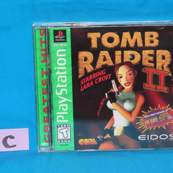 Tomb Raider II Sony Playstation 1 Vintage Used Video Game (PS1)