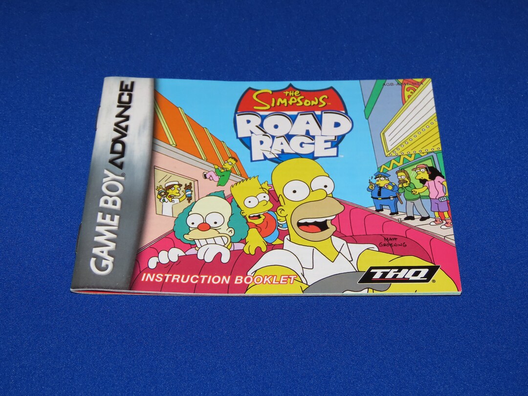 Simpsons Road Rage Gameboy Advance Official Video Game GBA