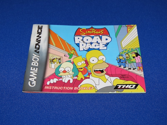 Simpsons Road Rage Gameboy Advance Official Video Game GBA Instruction Book  Manual Only