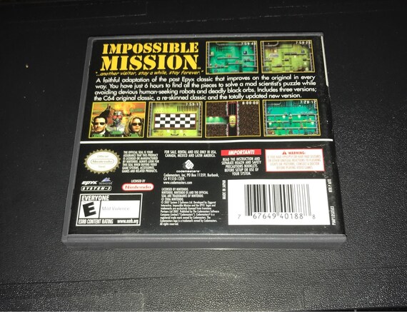 Jeu Nintendo DS Impossible Mission – Aventure – Très Bon état Complet