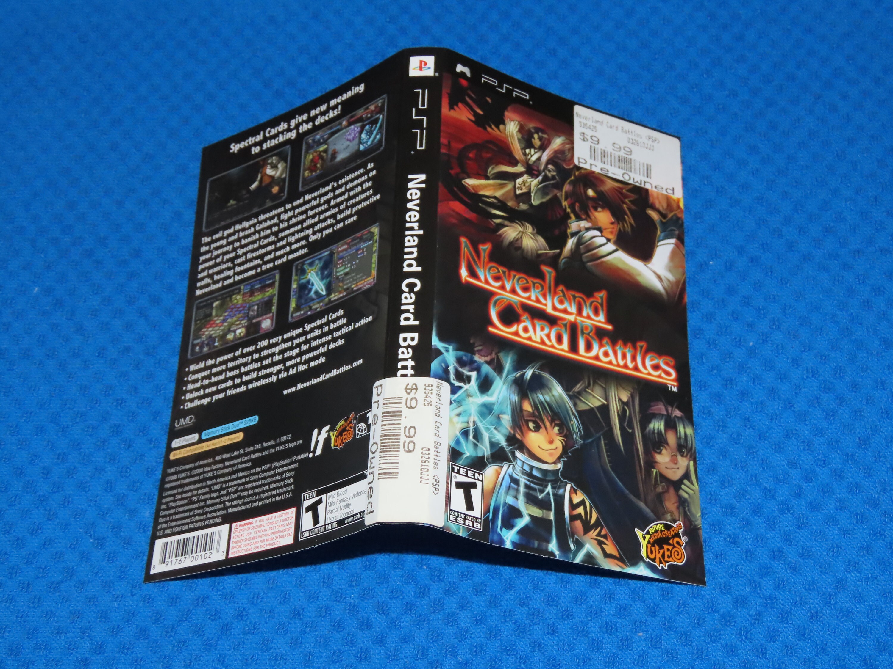Neverland Card Battles Sony PSP Video Game Complete With Game