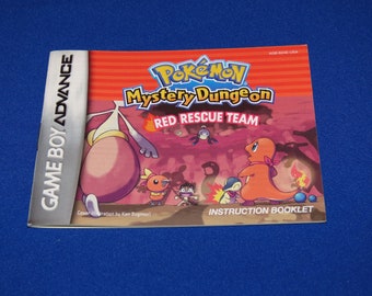 PK Mystery Dungeon Red Rescue Team Gameboy Advance Official Video Game GBA Instruction Book / Manual Only