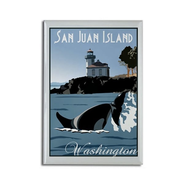 Magnet: San Juan Island, WA 2 1/8" x 3 1/8"