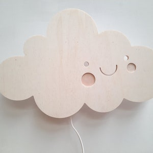 Happy cloud wall lamp, night light, nursery / children's room, baby, kids, wall decor light