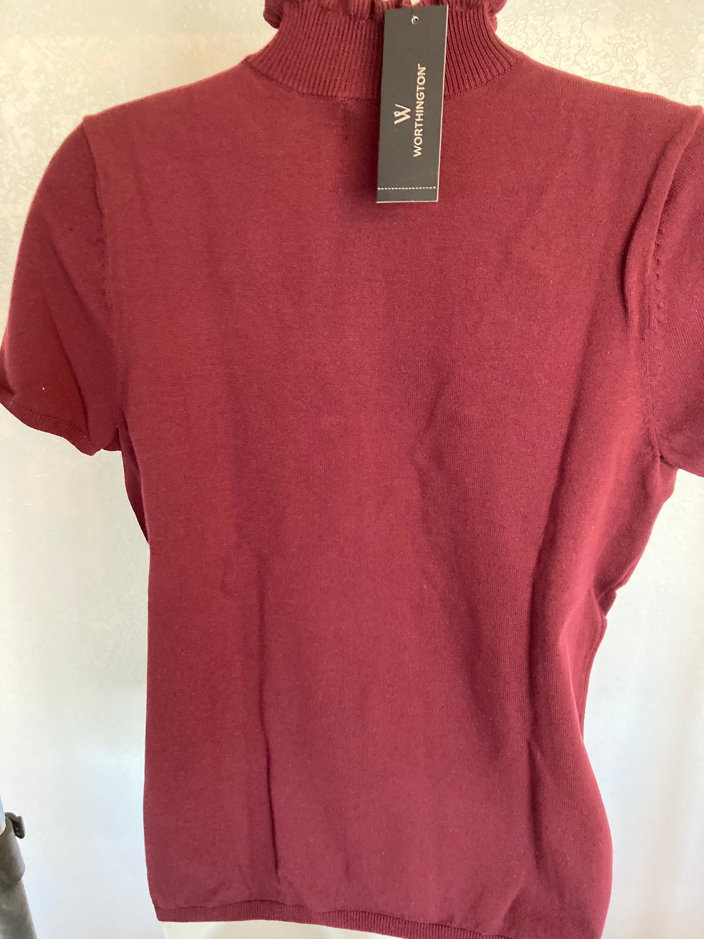 Business Casual Tops For Women Worthington Womens Short Sleeve Regular Fit  Button-Down Shirt, Color: Black Make Me Chic, image size:2250x3000