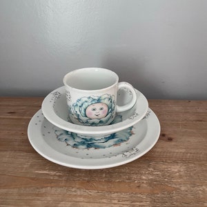 Cabbage Patch Kids Royal Worcester porcelain plate, bowl and cup set