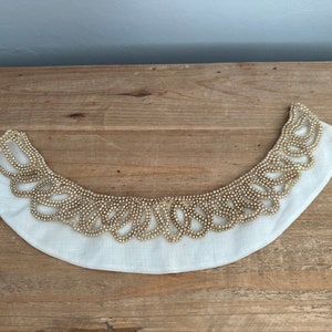 1930&#39;s choker collar necklace with beaded artificial pearls