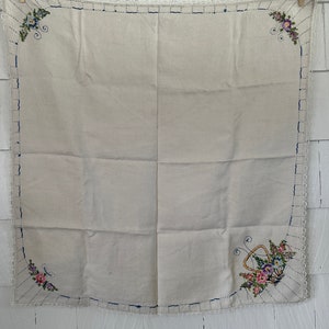 Vintage embroidered tablecloth