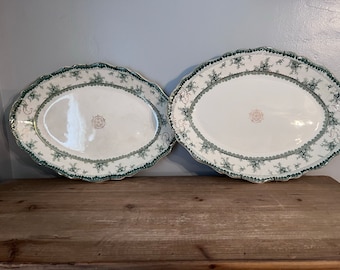 Rare! John Maddocks and Sons Hamilton set of 2 serving platters