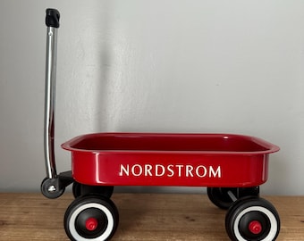 Vintage Nordstrom little red metal wagon
