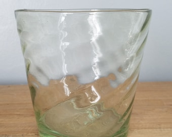 Green Blown Glass Vase