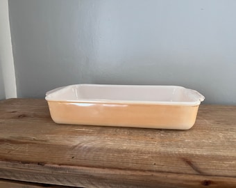 Fire King Peach Lustre 1 1/2 quart casserole
