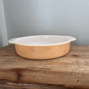 Fire King Peach Luster Kasserolle