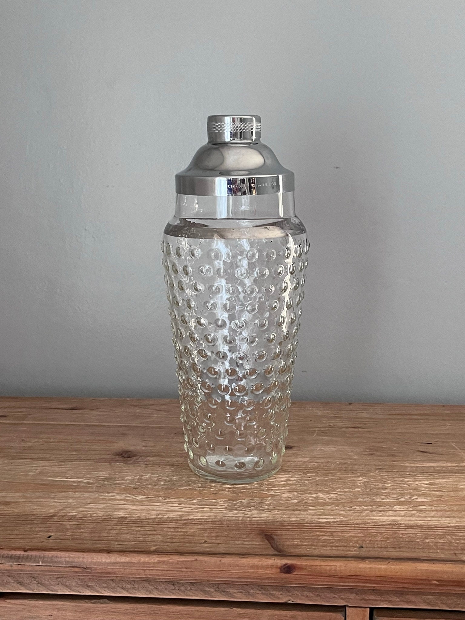 Hobnail Glass Cocktail Shaker