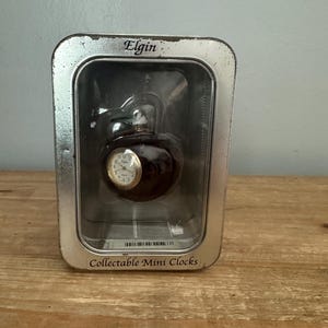 Elgin collectable mini apple clock in original packaging