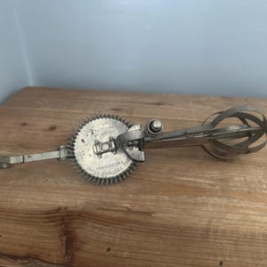Vintage Ladd stainless steel egg beater- Patent 1908