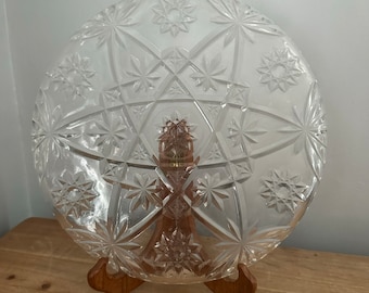 Vintage cut glass platter