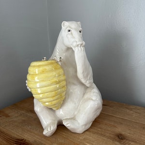 Vintage Bear with Honey statue Made in Italy