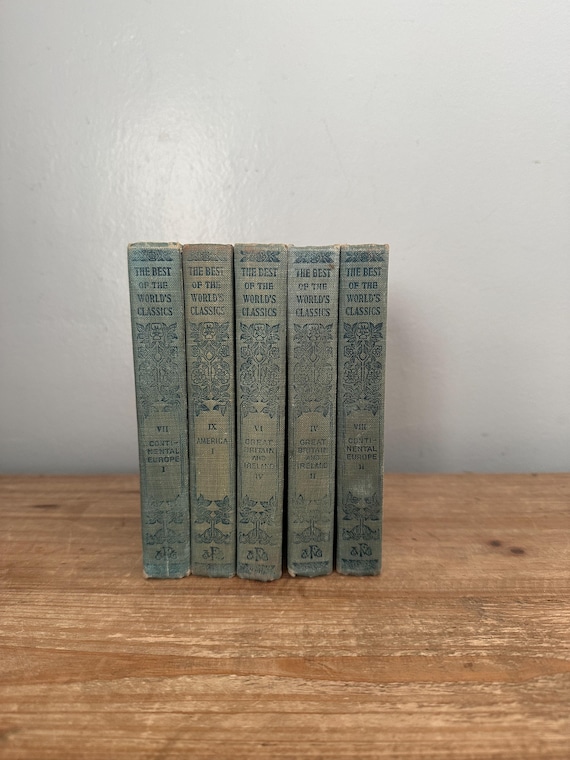 Set of 5 Antique Books- The Best of the World's Classics 1909