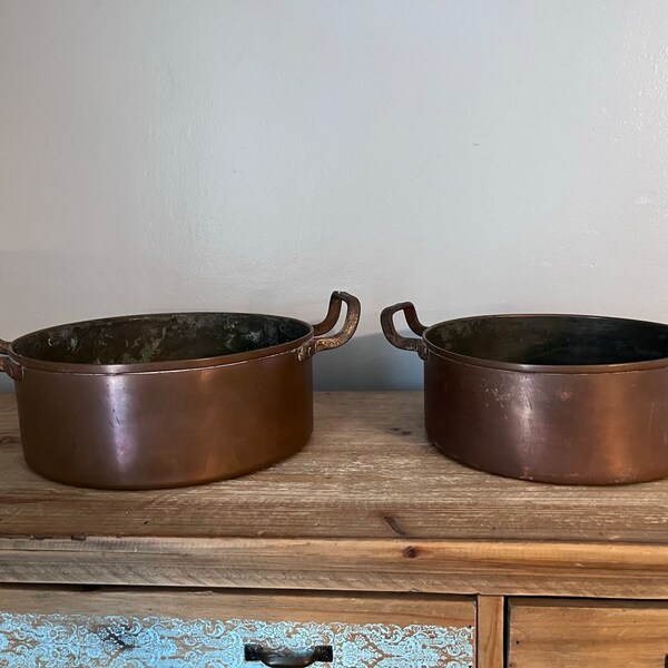 Vintage Copper Pots Etsy