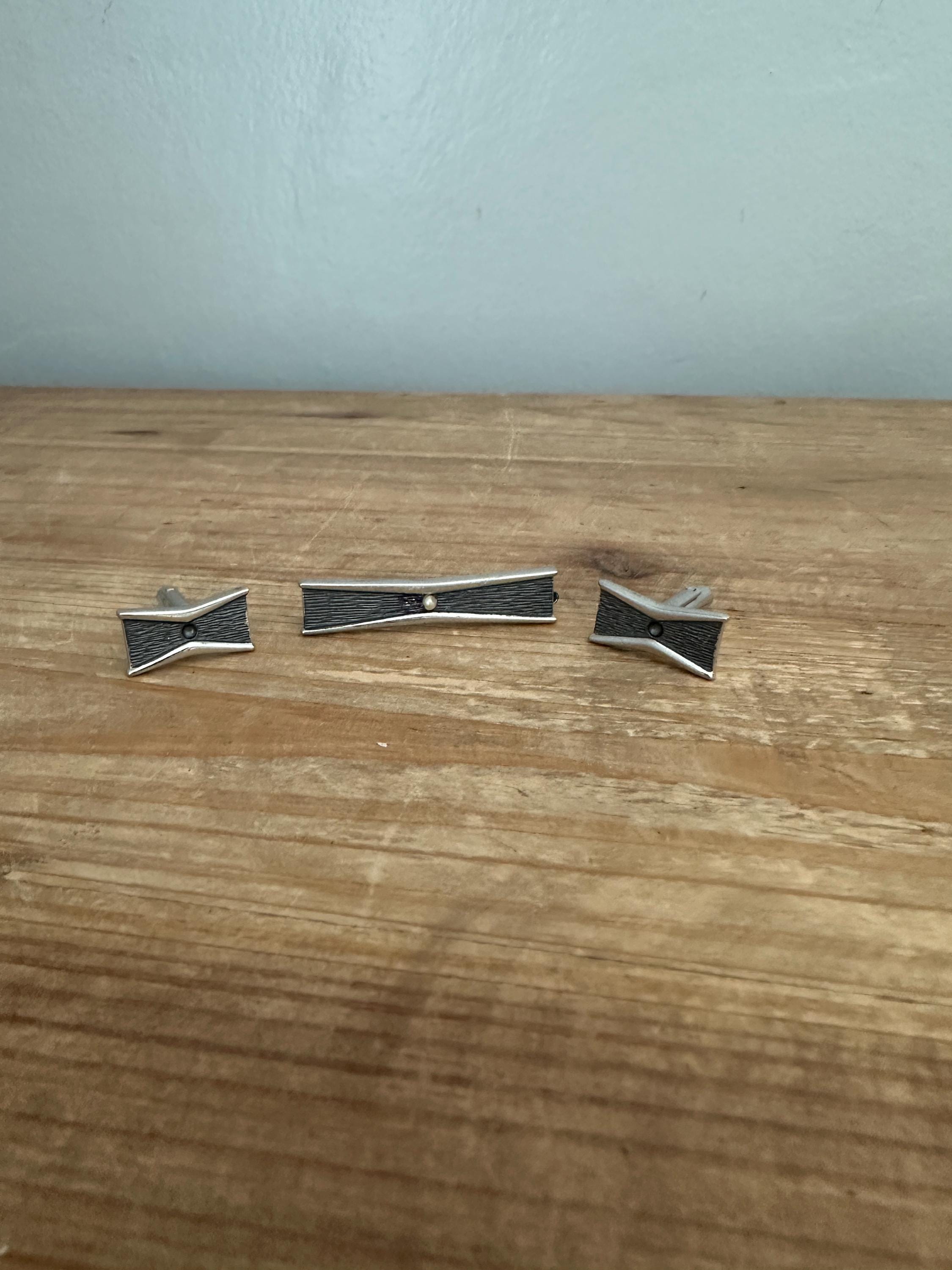 ヴィンテージ ヒコック USA ネクタイピンとカフスボタンセット - Etsy 日本