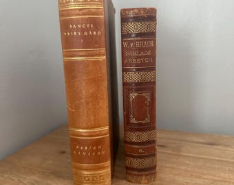 Antique Swedish Book Set: 1876 & 1938 Editions
