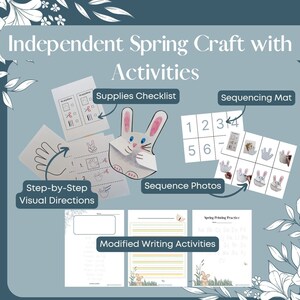Independent Spring Craft and Modified Activities for Non-Readers