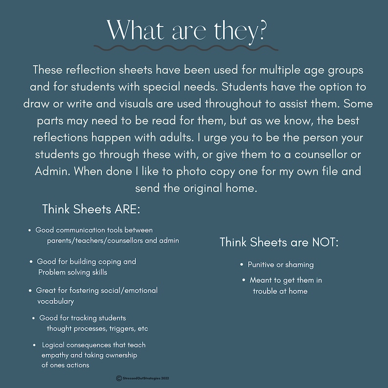 Behaviour Reflection Sheets image 3