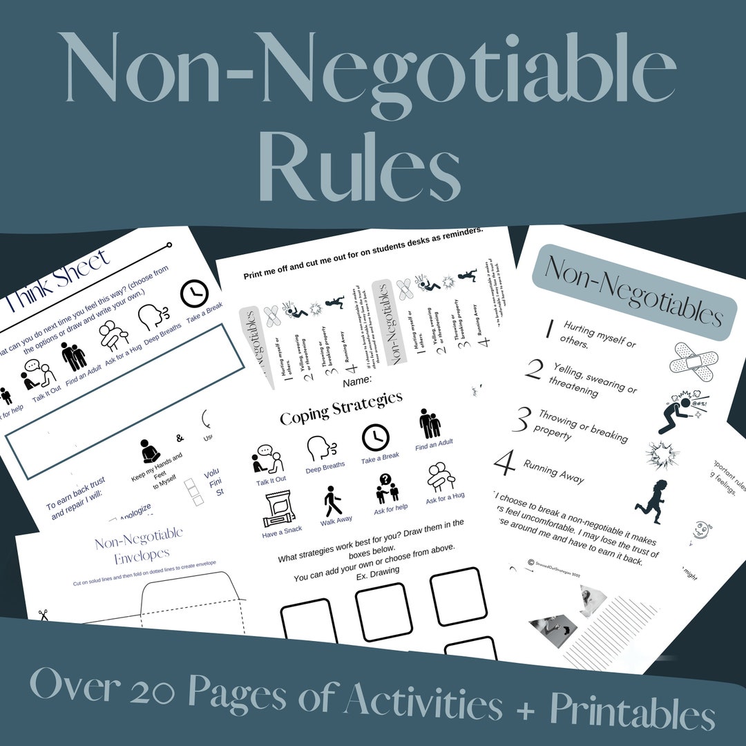 Nonnegotiables for Classroom Safety Etsy