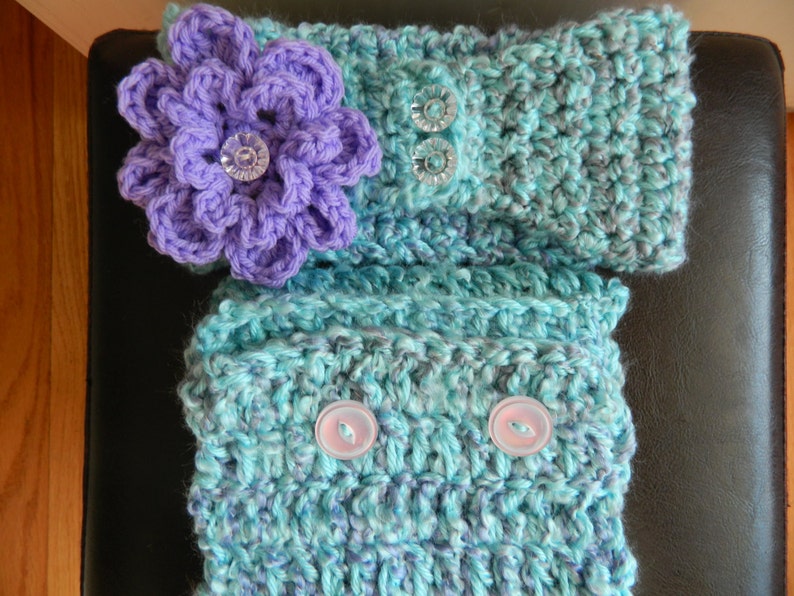 Little Girls Scarf Set Little Girls Crocheted Scarf Little Etsy