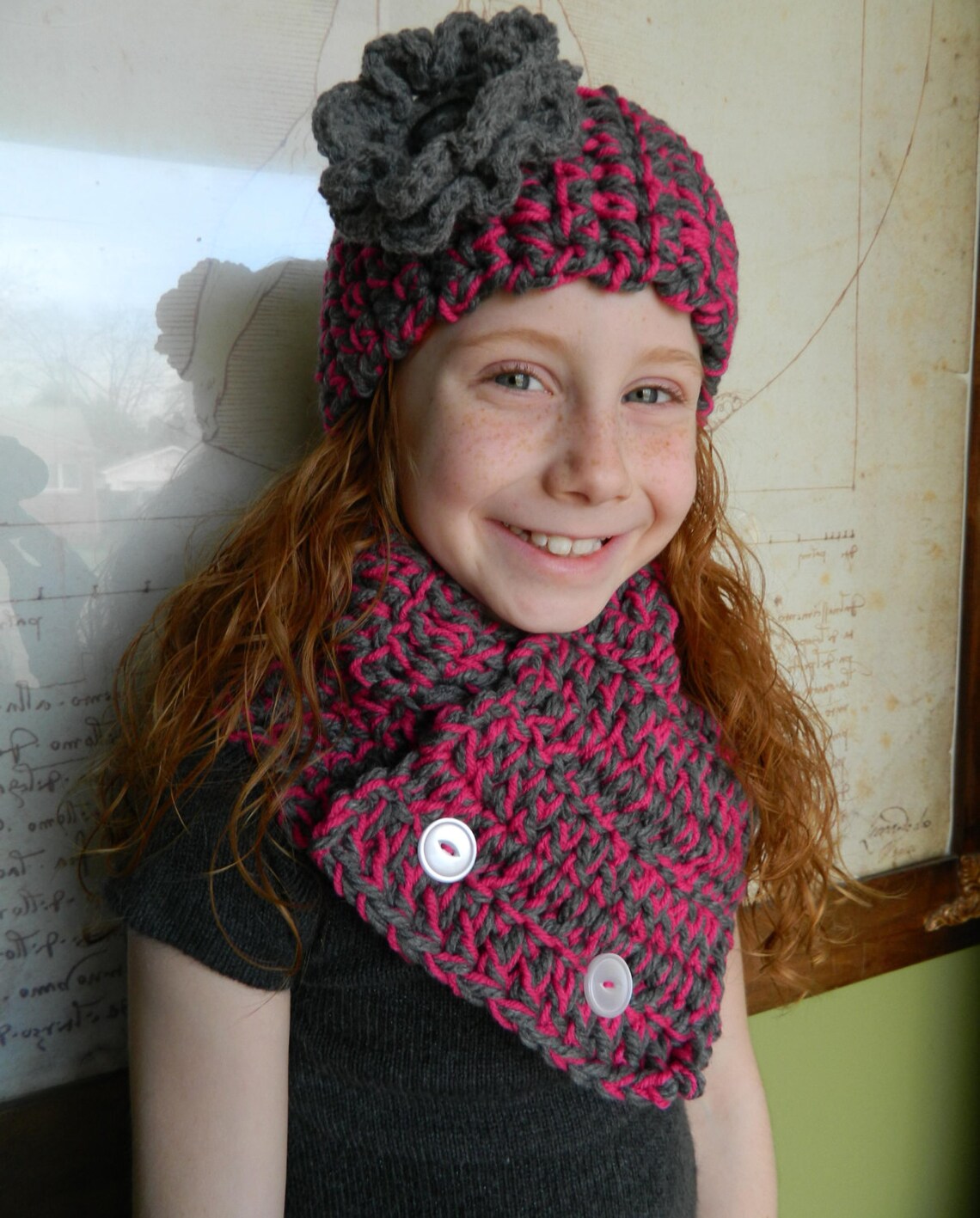 Custom Color Scarf Setlittle Girls Scarf Set Little Girls Etsy