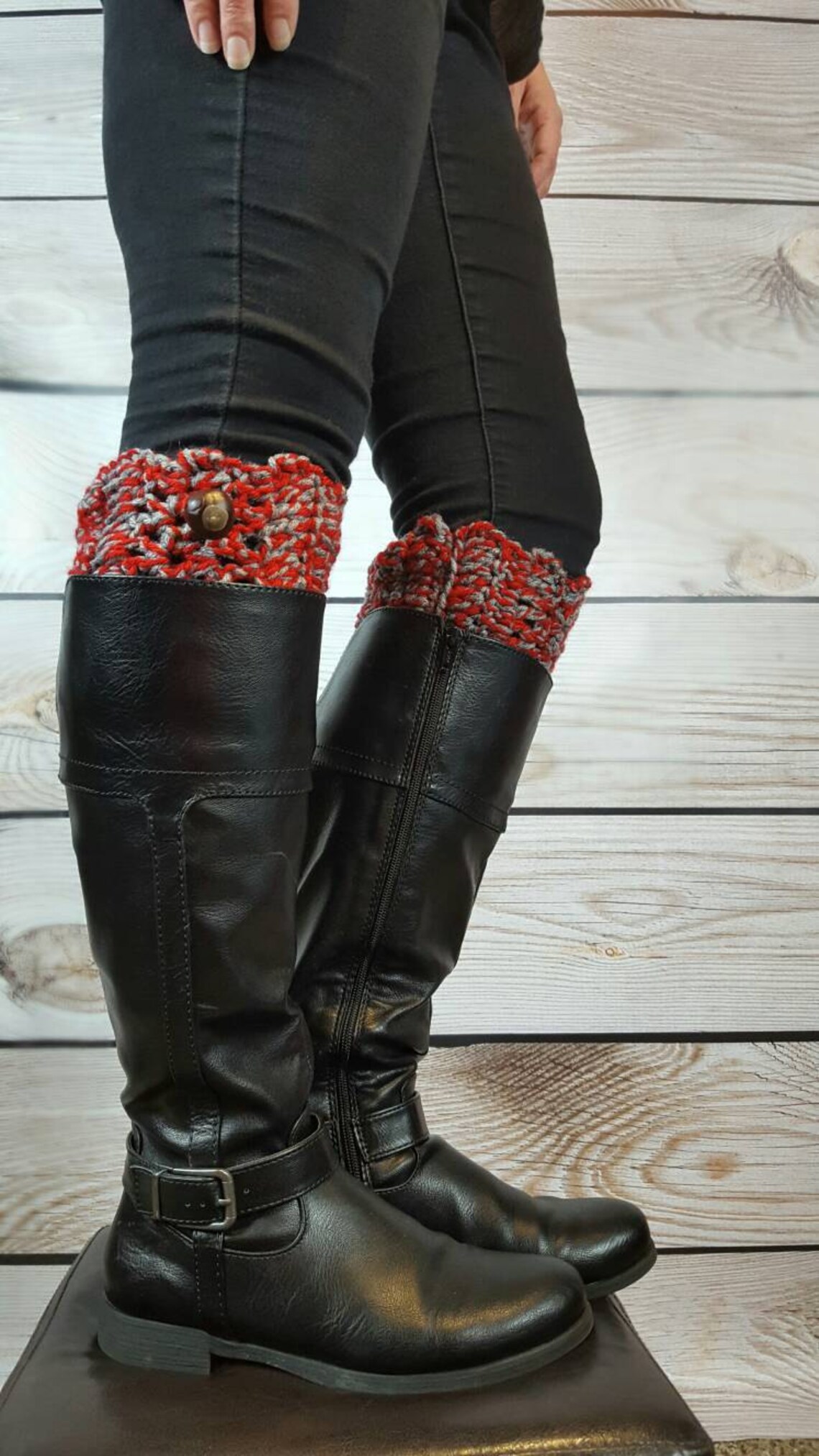 Ohio State Boot Cuffs Crochet Boot Toppers Team Boot Cuffs Etsy