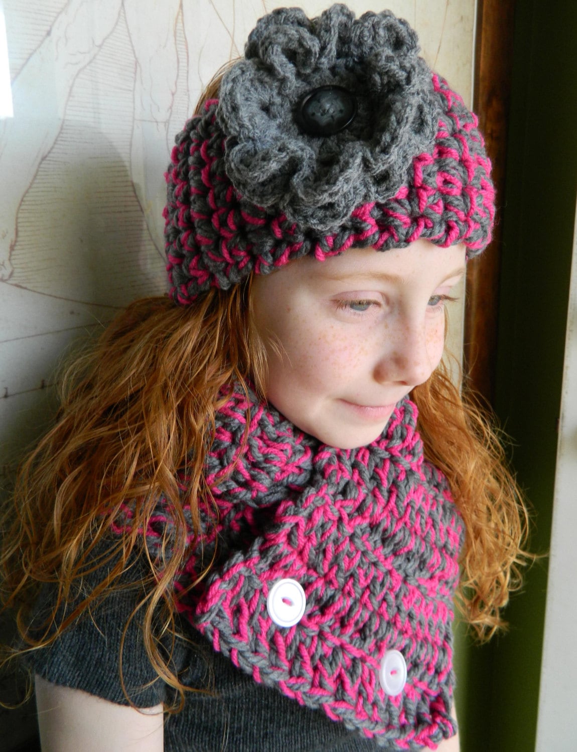 Custom Color Scarf Setlittle Girls Scarf Set Little Girls Etsy