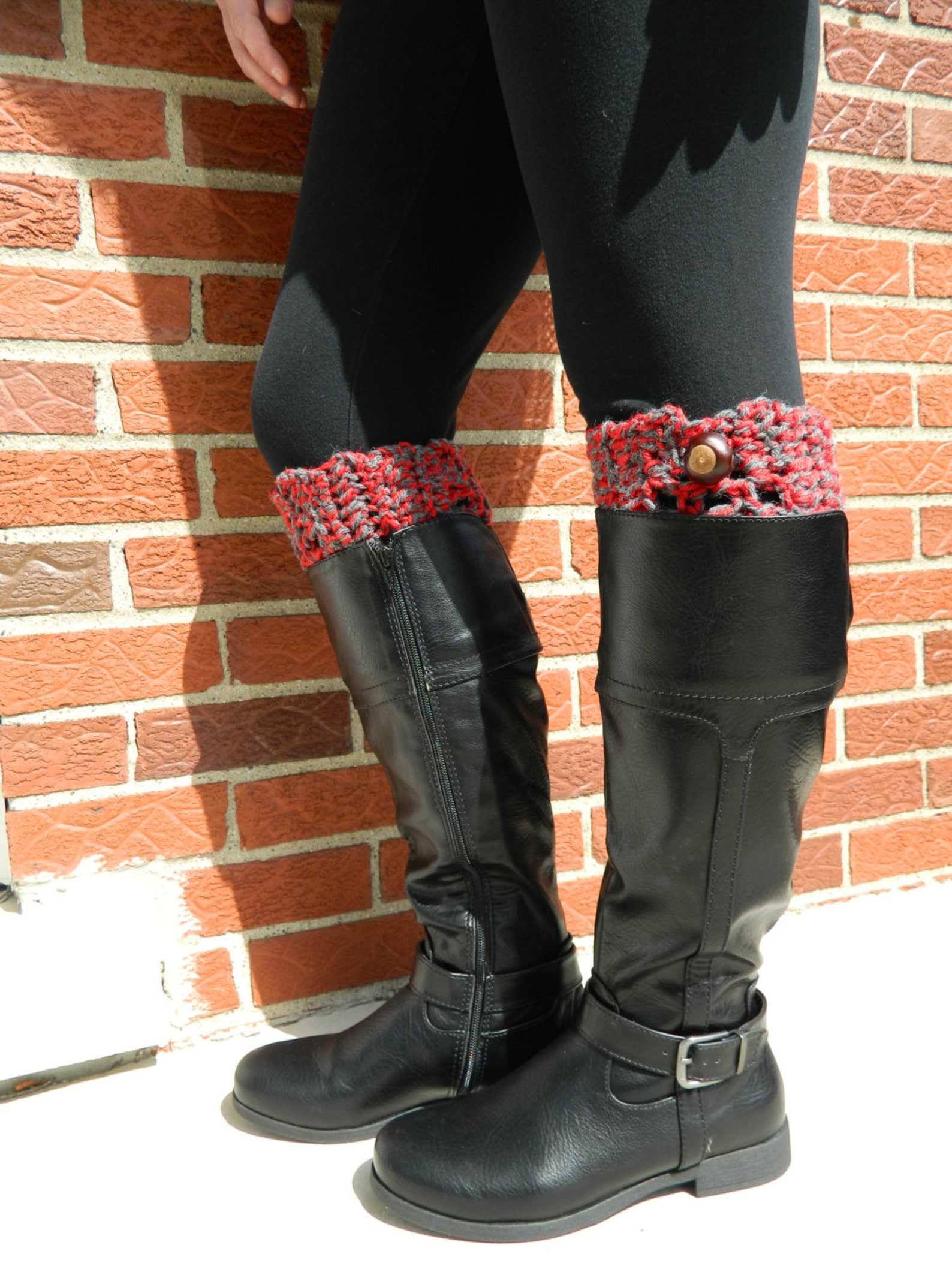 Ohio State Boot Cuffs Crochet Boot Toppers Team Boot Cuffs Etsy