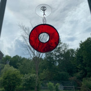 Stained Glass Phish Donut Suncatcher 3.5" diameter