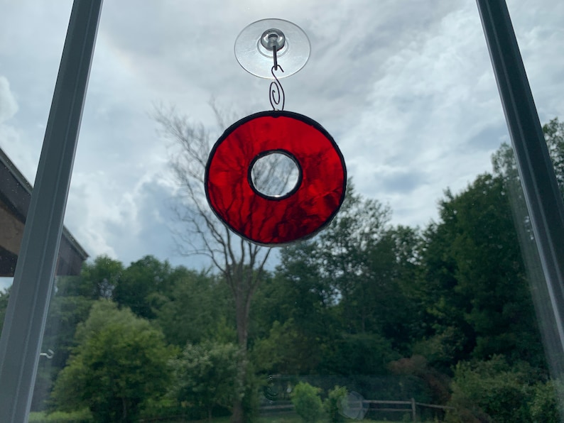Stained Glass Phish Donut Suncatcher 3.5 diameter