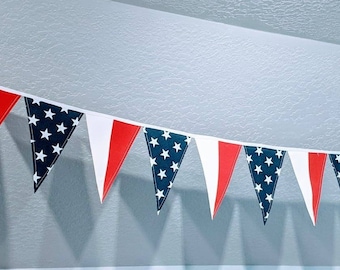 8' String Outdoor Grade Patriotic Bunting Banner Flags