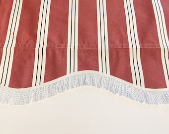 11'7 "L x 2'B Wasserdichte Pompadour Stripe Markise, Stange und Einkaufstasche