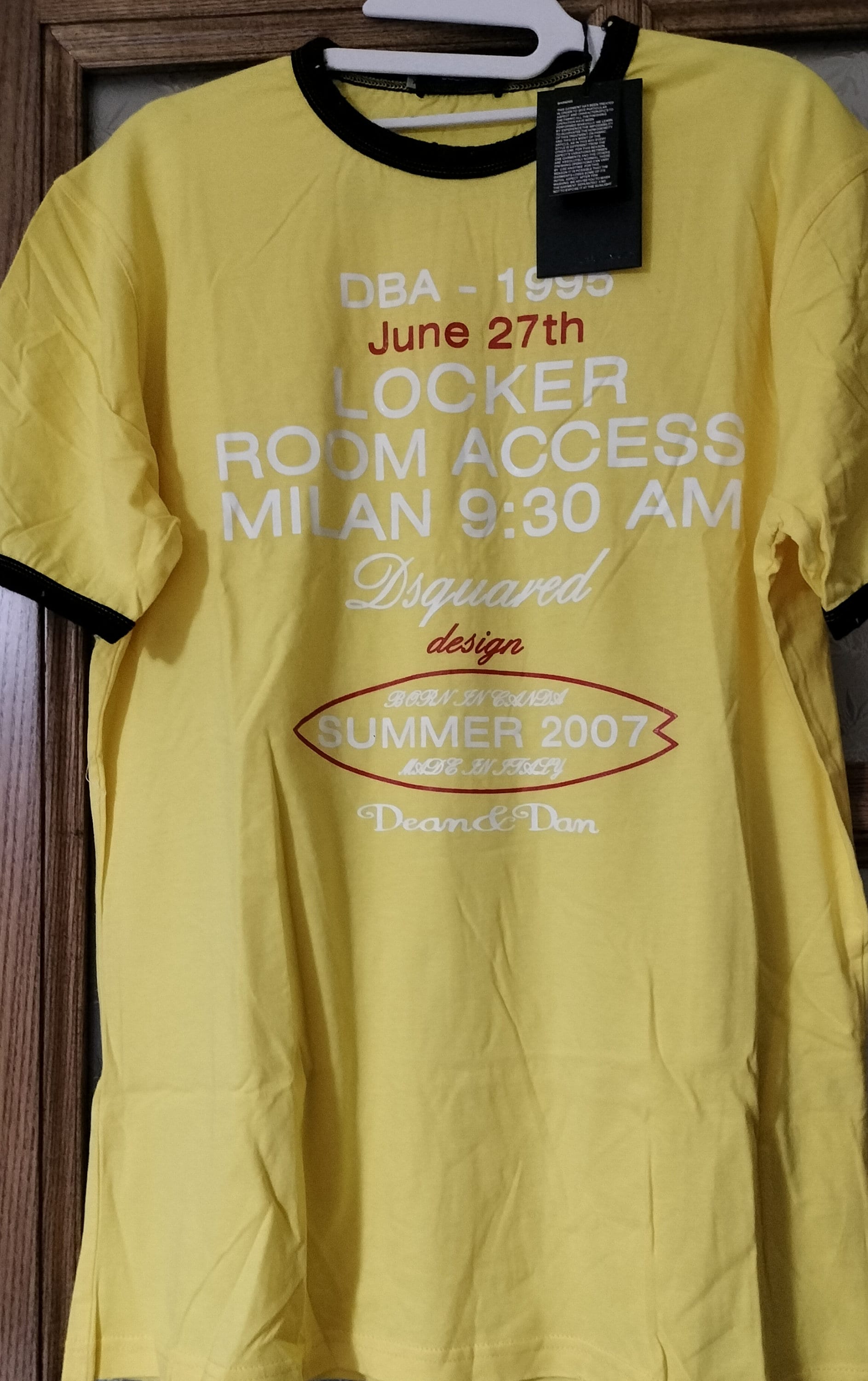 D SQUARED2::Tシャツ:M[RESALE] Vintage Dsquared2 DBA Men's Tshirt - 1995 June 27th Rarity